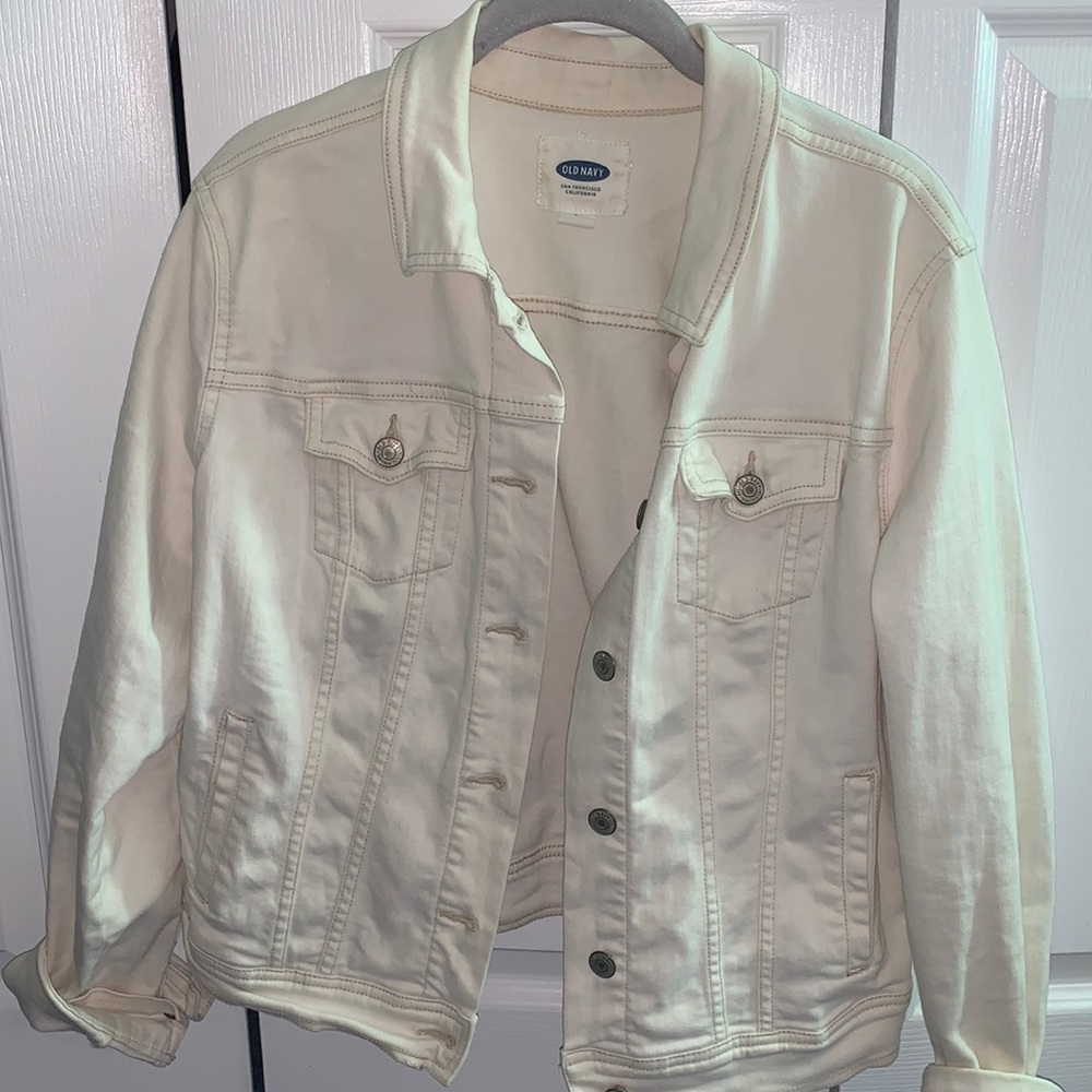 Old navy off white jean jacket size L